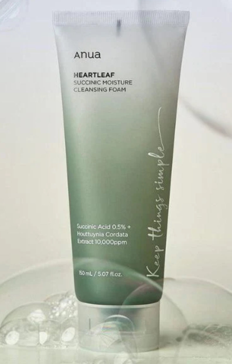 Anua Heartleaf Succinic moisture cleansing foam 150ml