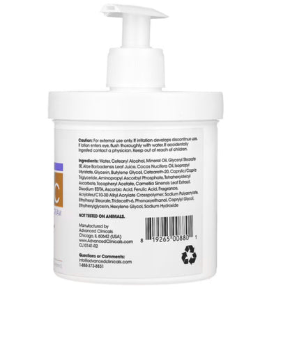 Advanced Clinicals Vitamin C Cream 16oz