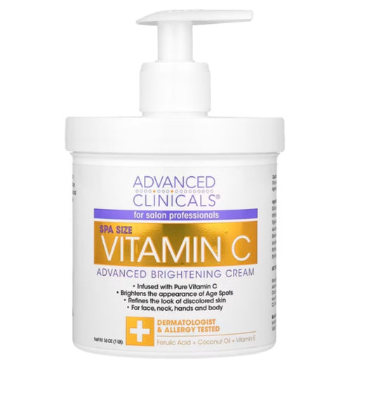 Advanced Clinicals Vitamin C Cream 16oz